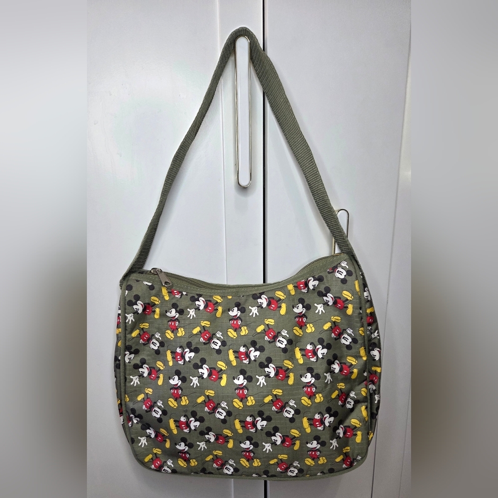 Disney Mickey Mouse Olive Green Shoulder Bag NWOT